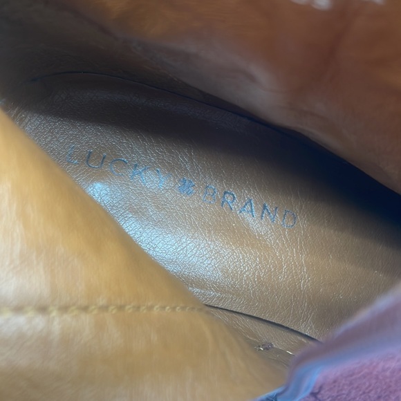 Lucky Brand Mauve Leather Ankle Zip Up Bootie Boots Size 6.5 - Picture 9 of 12